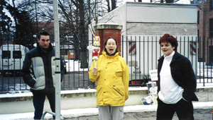 demonstranten mit hase