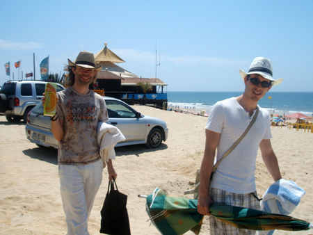 weiße touristen am strand!