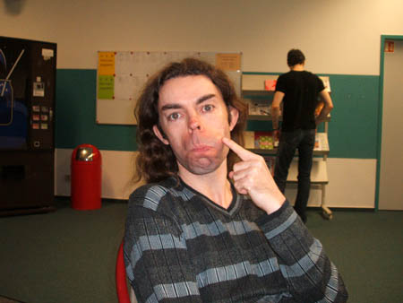 springhuhn bekommt einen pickel