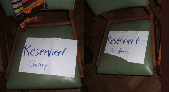 reservierte pl�tze