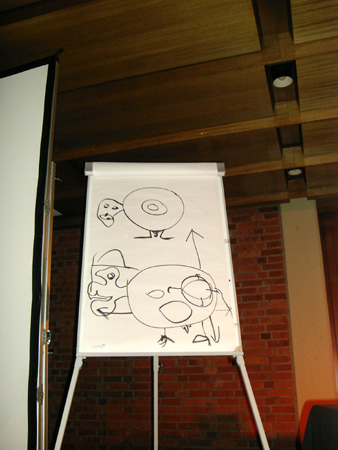 huhn seitlich und von hinten