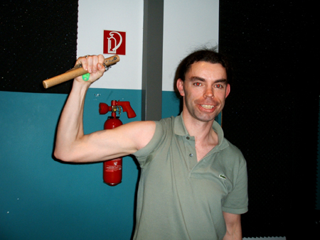 bizeps und schwei�fleck..