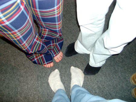 inschtinktiv moderierten wir ohne schuhe..