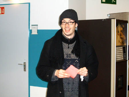 christian mit wetterm�tze und sendekonzept